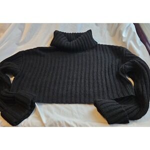 Sweet Rain Mock Turtle Neck Crop Top  XS